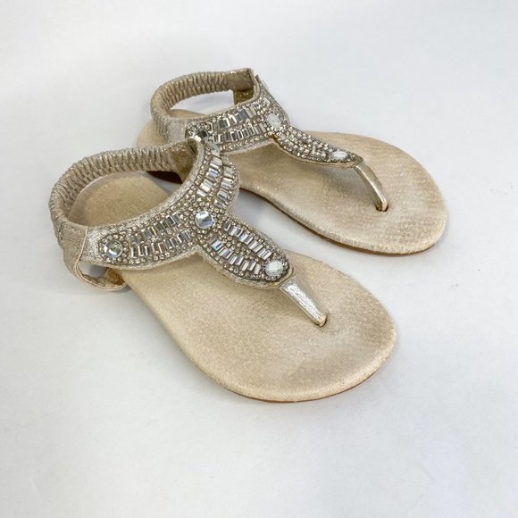 LUCITA Toddler Girl's Thong Sandals with Rhinestones - Picture 2 of 12